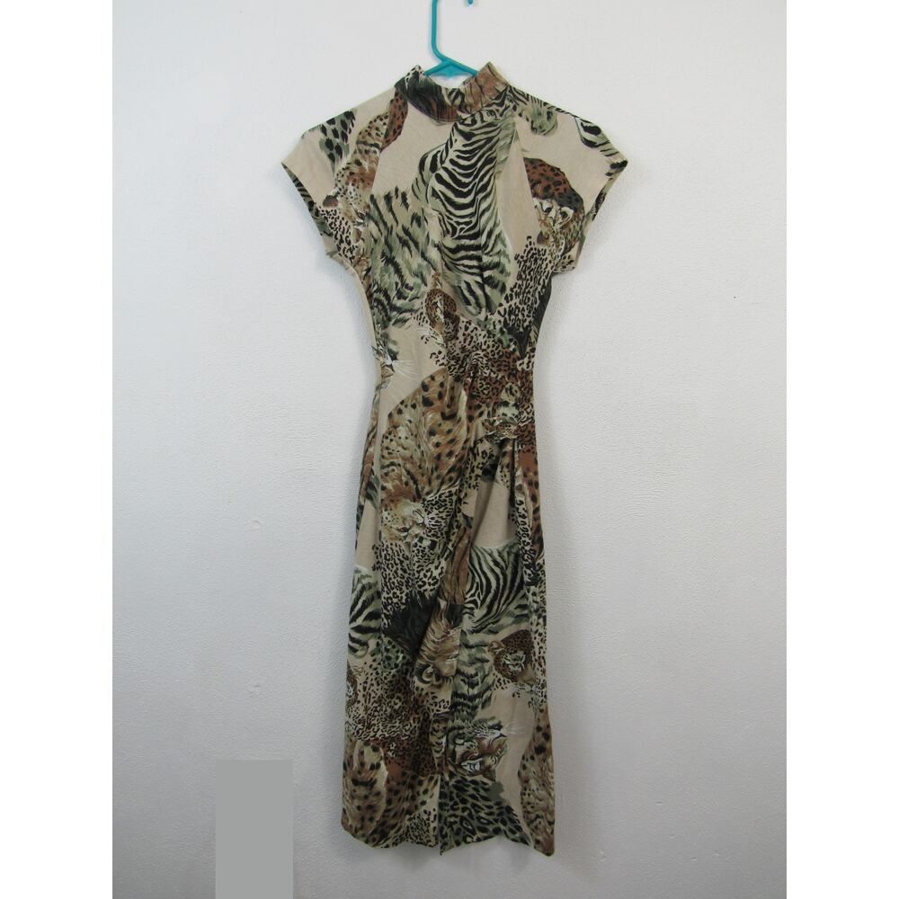 All that Jazz Animal Print Midi Dress - Brown and Black